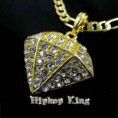 BLIN BLING ice out CADENA + DIJE  COLLAR HIP HOP oro 18k GF a SOLO S/ 120.00